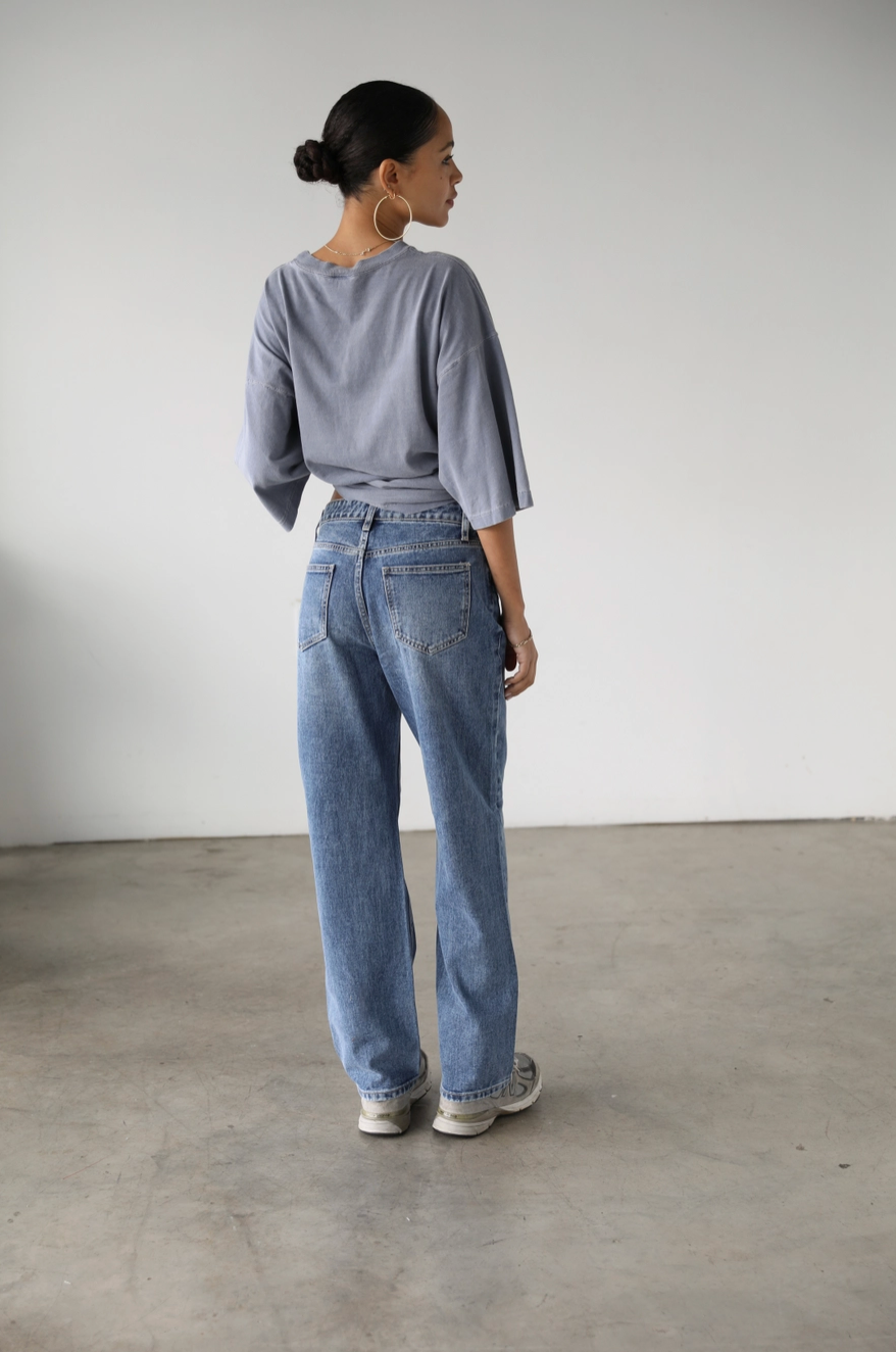 Pasadena High Rise Straight Leg Denim Jeans