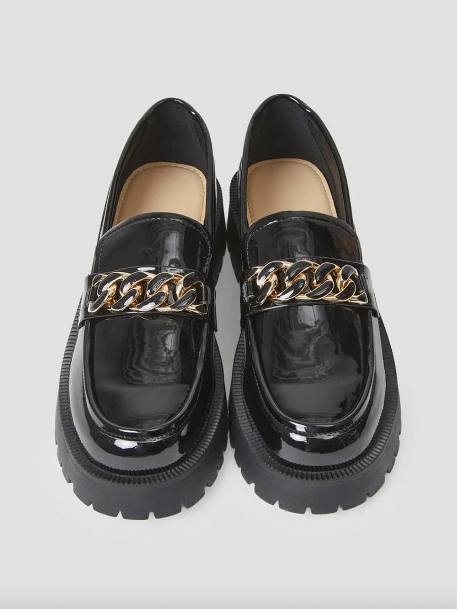 Parisian Chain Platform Loafers